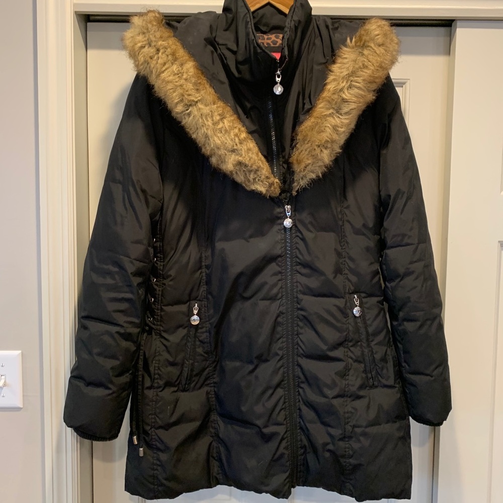 Betsey Johnson. Black winter coat. Size:XL